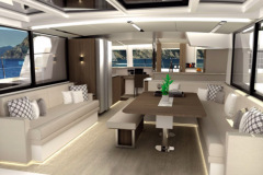 Bali 4.8 catamaran interior