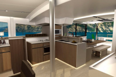Bali 4.8 catamaran interior