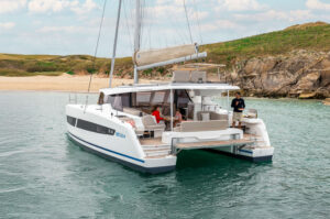 Fountaine Pajot 41 Catamaran on the water