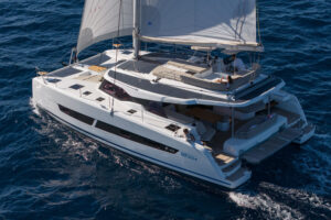 Fountaine Pajot 44 Catamaran on the water