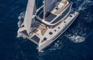 Fountaine Pajot 44 Catamaran on the water