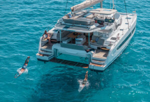 Fountaine Pajot 44 Catamaran on the water