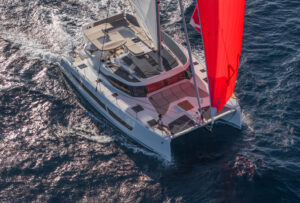 Fountaine Pajot 44 Catamaran on the water