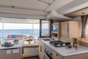 Fountaine Pajot 44 Power Catamaran interior and amenities
